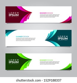 Abstract banners template. Modern banner design vector for web. Collection of website banner, landing page, sale background