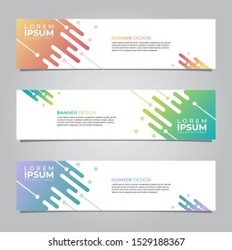 Abstract banners template. Modern banner design vector for web. Collection of website banner, landing page, sale background