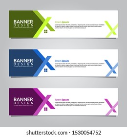 Abstract banners template. Modern banner design vector for web. Collection of website banner, landing page, sale background