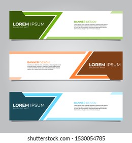 Abstract banners template. Modern banner design vector for web. Collection of website banner, landing page, sale background