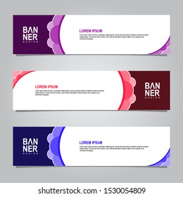 Abstract banners template. Modern banner design vector for web. Collection of website banner, landing page, sale background