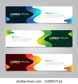 Abstract banners template. Modern banner design vector for web. Collection of website banner, landing page, sale background