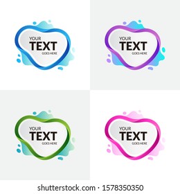 Abstract banners template, modern web background, water/liquid vector template ready for use in web or print design, fluid gradient banner with various color option
