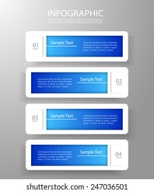 Abstract banners template/graphic or website layout. 4 steps. Vector.
