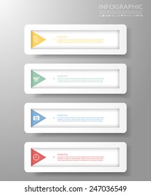 Abstract banners template/graphic or website layout. 4 steps. Vector.
