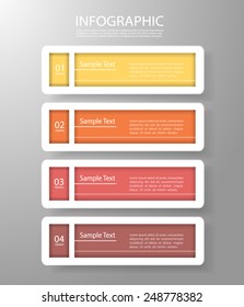 Abstract banners template/graphic or website layout. 4 steps. Vector.