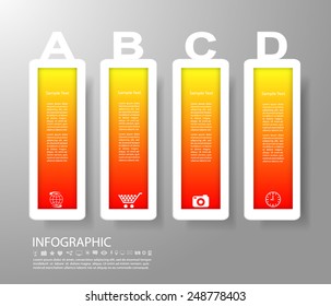 Abstract banners template/graphic or website layout. 4 steps. Vector.