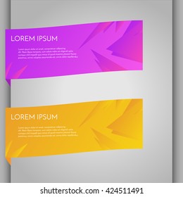 Abstract banners with thorns in the background.