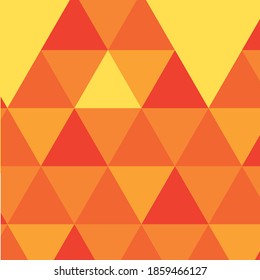 Pancartas abstractas Ilustración del vector de color de triángulo naranja.
