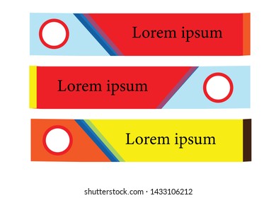 abstract banners with various colors 