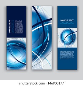 Abstract Banners. Vector Backgrounds.