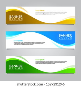 Abstract banners vector. Modern banner design template for web. Collection of website banner, landing page, sale background