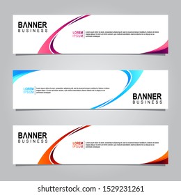 Abstract banners vector. Modern banner design template for web. Collection of website banner, landing page, sale background