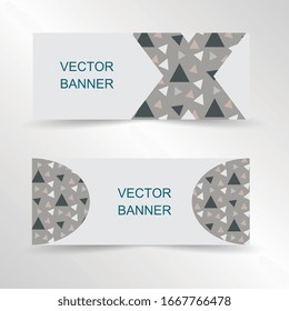 Banners abstractos - encabezados de sitios web con un patrón geométrico