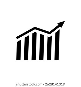 Um vetor de gráfico de barras abstrato inclinado diagonalmente, ótimo para visuais financeiros criativos, apresentações de investimento ou resumos de crescimento.