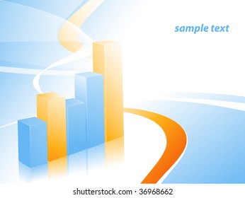 abstract bar graphs with copy space for your text