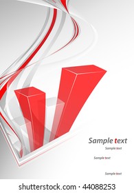abstract bar graphs with copy space for your text. Eps10