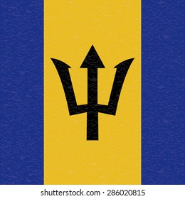 abstract barbados flag with a grunge texture