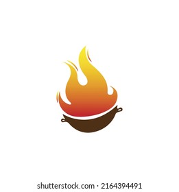 Abstract Barbecue logo with grill design