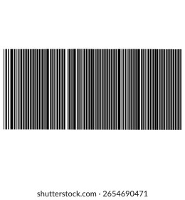 Abstract Barcode Black Lines Pattern  Modern Minimalist Design.