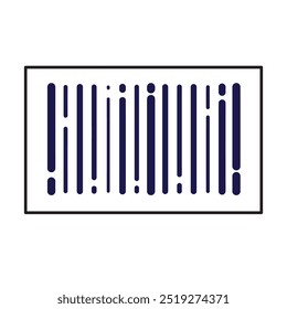 Ilustración abstracta del icono del Vector de código de barras
