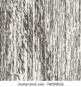 Abstract bark tree texture. Monochrome rugged background. Vector design.