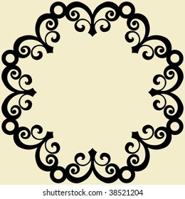 decoración barroca abstracta, imagen vectorial