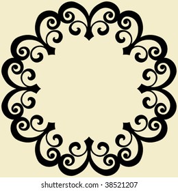 decoración barroca abstracta, imagen vectorial