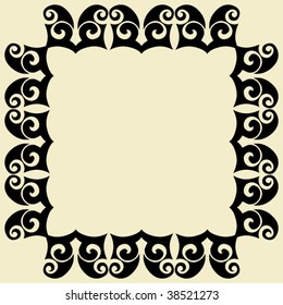 abstract baroque decoration, vector image