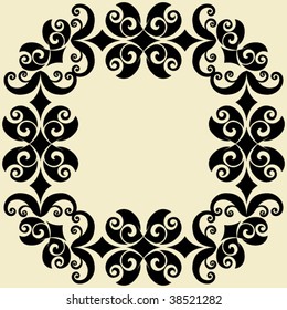 abstract baroque decoration, vector image