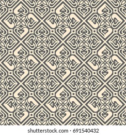 Abstract  baroque pattern in Arabian style. Seamless vector background. gold and black graphic