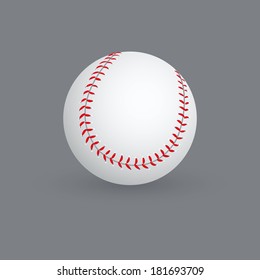 abstract baseball ball on a gray background