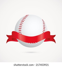 abstract baseball ball on a white background