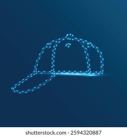 Abstract Baseball Cap low poly cap  and background design Abstract Graduation Cap Light Bulb with Glowing Ideas Abstract Polygonal Low Poly Background Animation Low Poly Animation Looping Background
