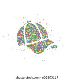 Abstract baseball cap splash colorful circles. Vector illustration.