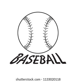 Abstract baseball label