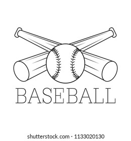 Abstract baseball label