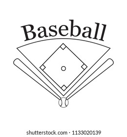Abstract baseball label