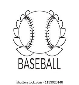 Abstract baseball label