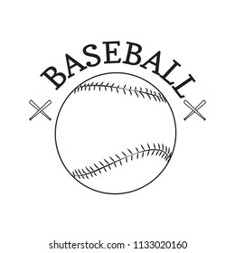 Abstract baseball label