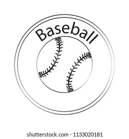 Abstract baseball label