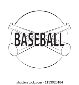 Abstract baseball label