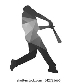 Abstract baseball player