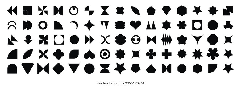 abstract basic geometric vector shapes collection