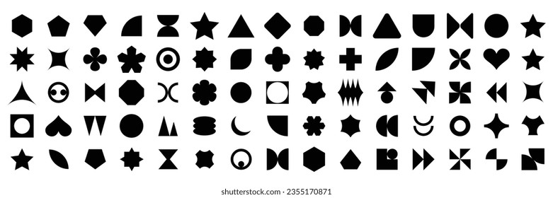 abstract basic geometric vector shapes collection