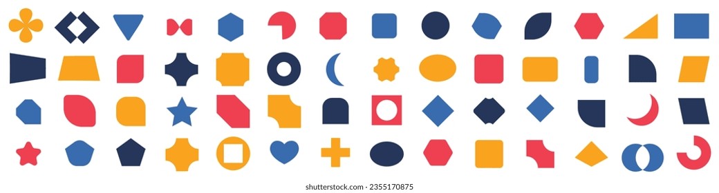 abstract basic geometric vector shapes collection