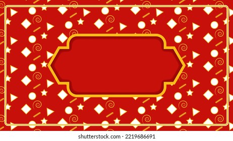 Abstract basic shape background in red colors