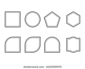 Abstract and basic shapes collection symbol icon design vector isolated transparent background