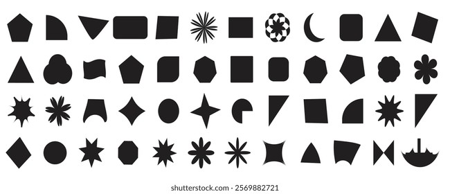 Abstract and basic shapes collection. Vector basic shape. best vector design for your design. Vector illustration.