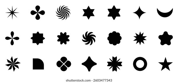 Abstract and basic shapes collection. Vector basic shape. Geometric formal shape. Modern trendy minimalist basic flat style.	